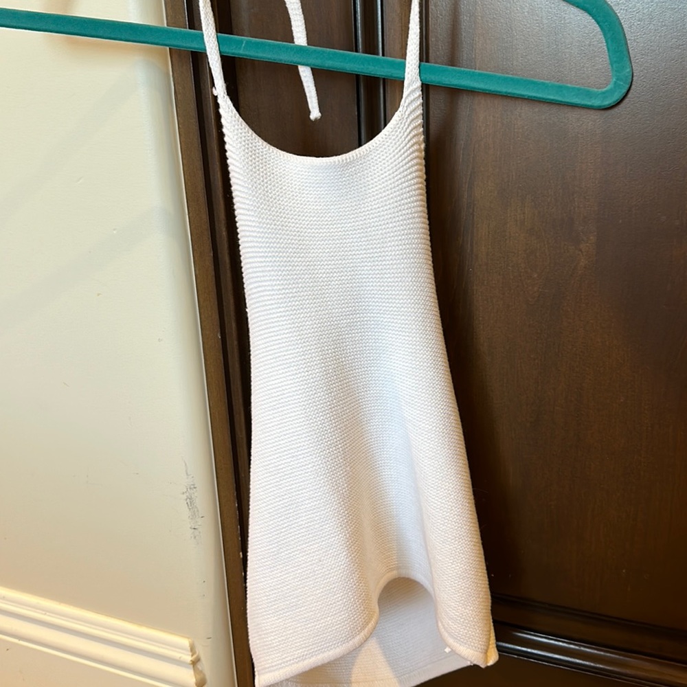 White halter top